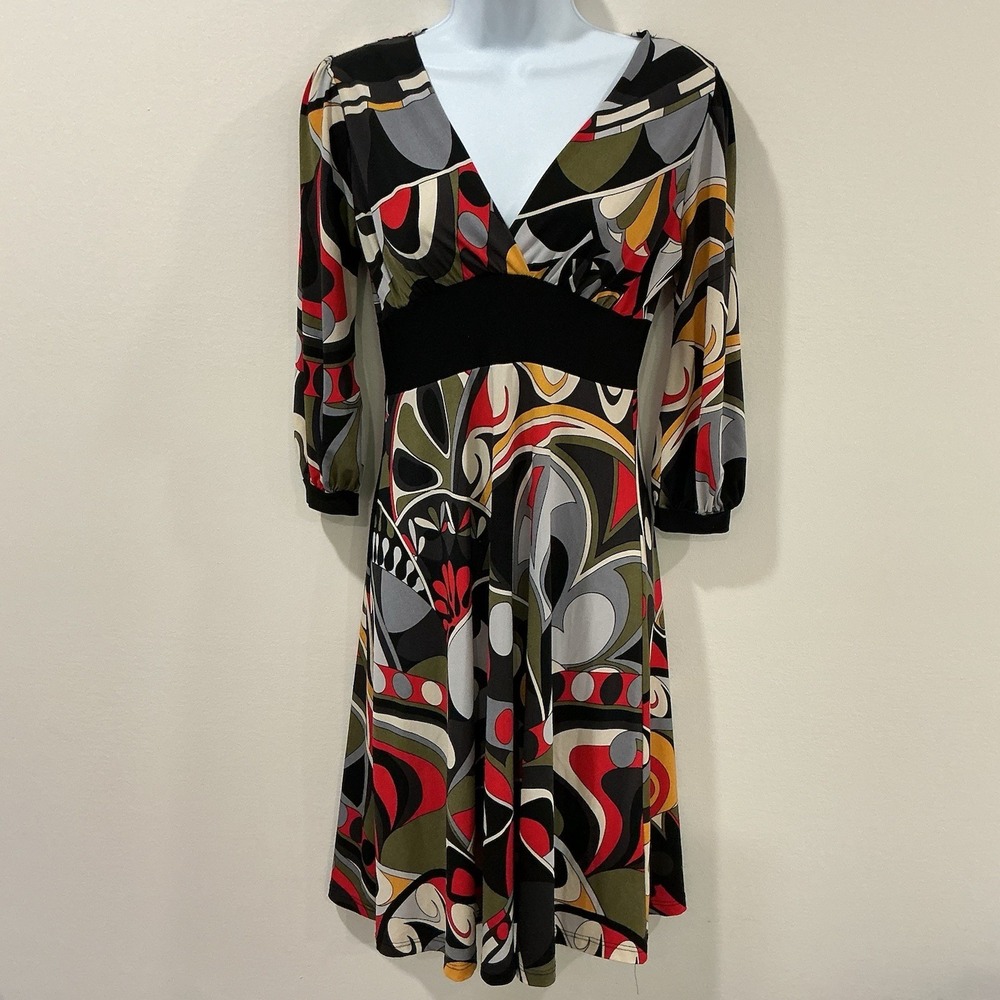 Vintage Soprano Babydoll Dress Womens Medium Hippie Y2K Colorful‎ Retro 70s